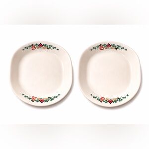 Corelle Vitrelle Birdhouse Pattern Dinner Platters Set of 2 Made in USA Vintage